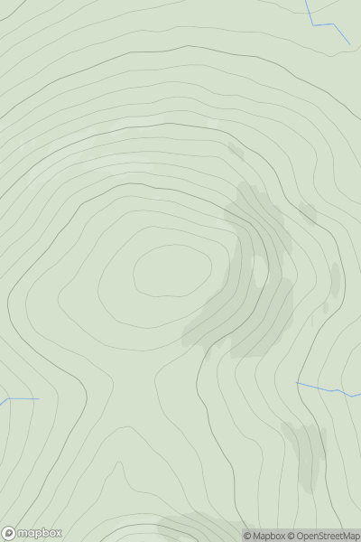 Thumbnail image for Meallan Buidhe [Killilan to Inverness] showing contour plot for surrounding peak